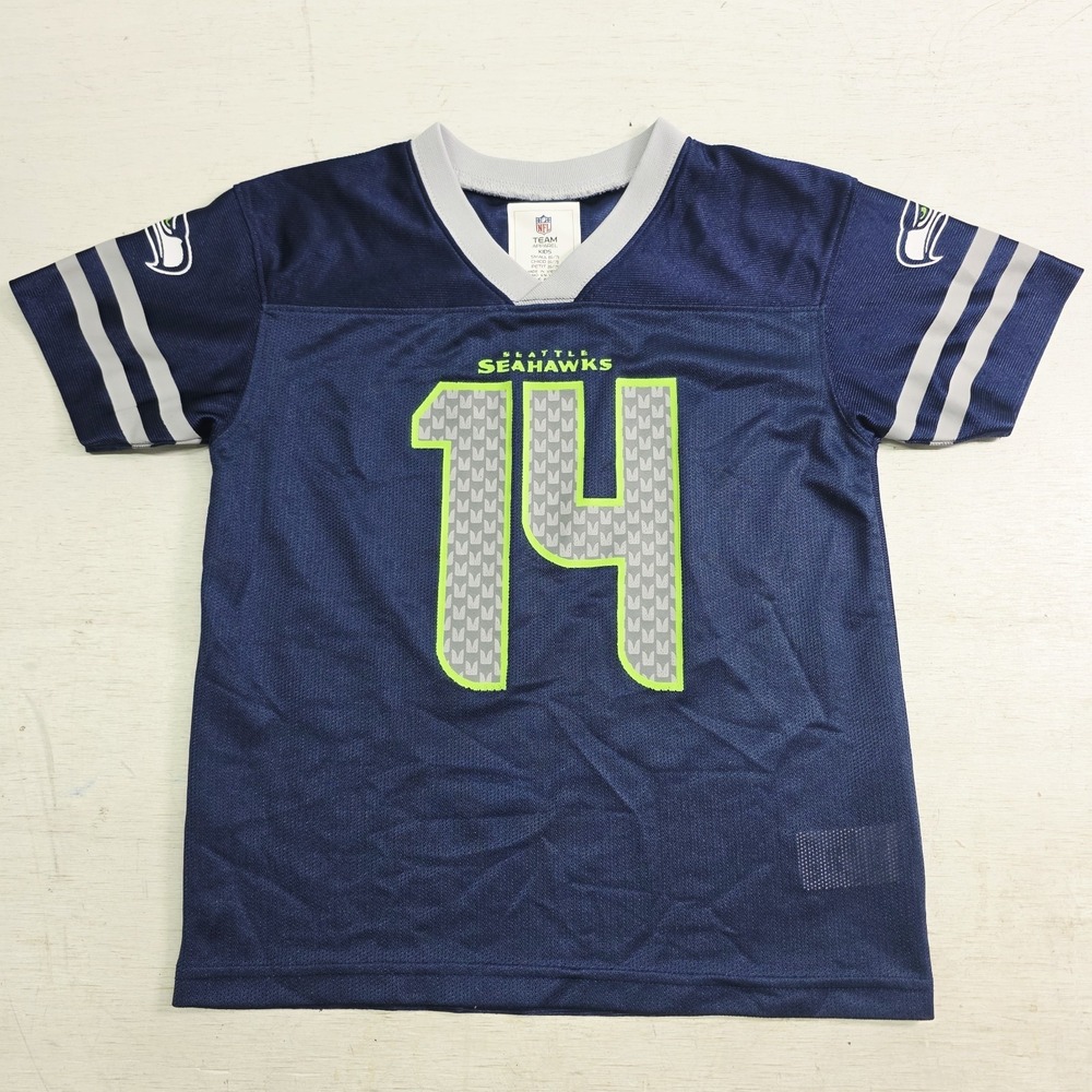 Seattle Seahawks Jersey DK Metcalf NFL Team Apparel Blue Boys Youth Small 6/7